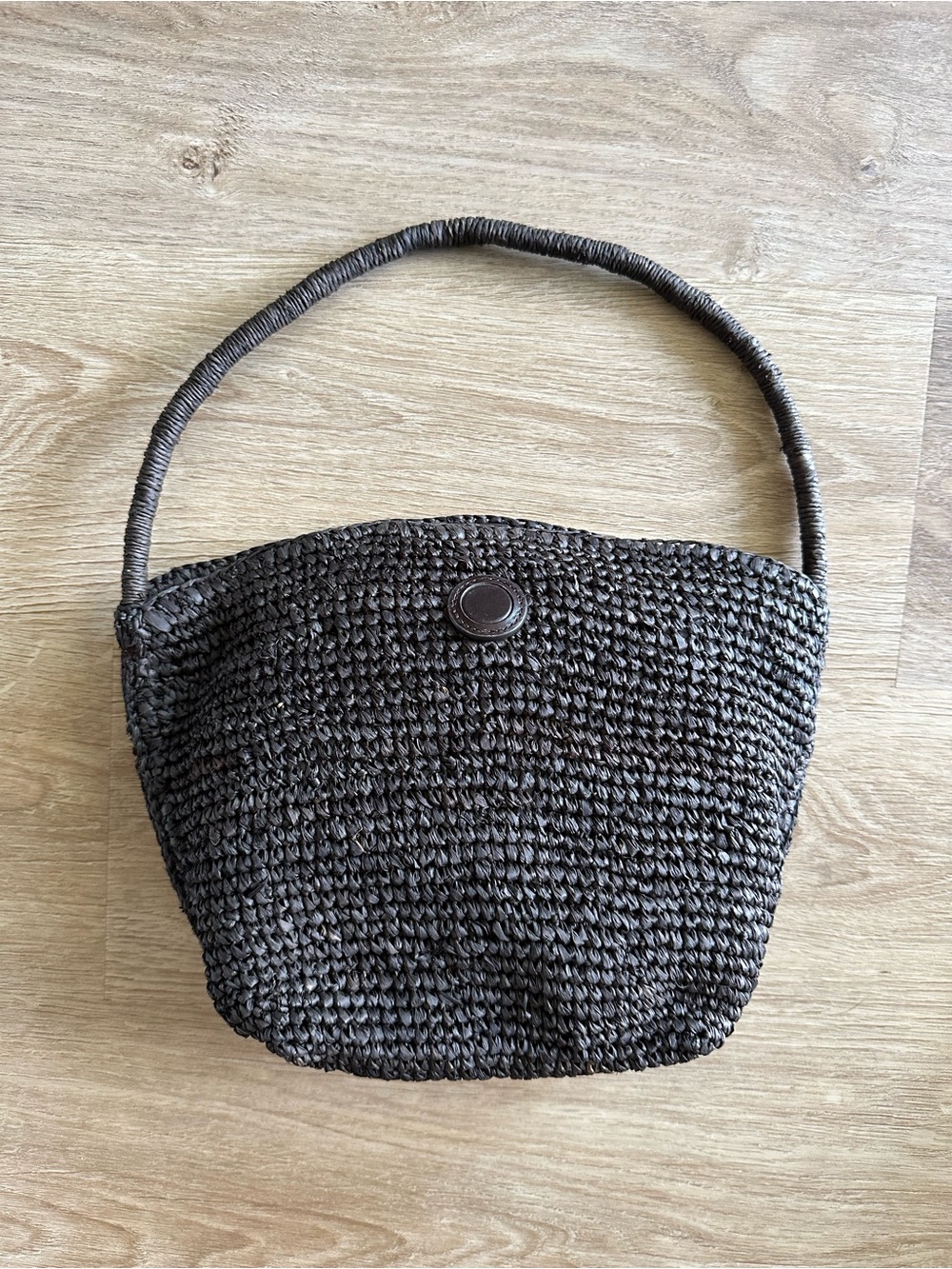 (SOLD on Depop) Madewell Dark Brown Woven Shoulder Bag - Picture 6 of 6